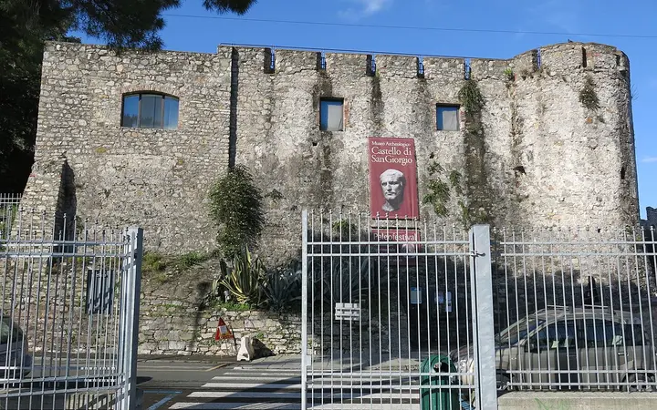 Stone walls and entrance of Castello San Giorgio, La Spezia