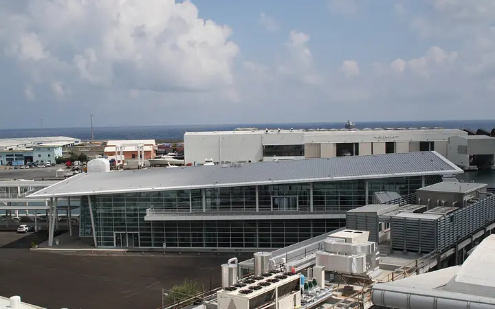 The second terminal building of the Palacrociere in Savona