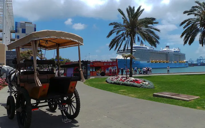 Cruise ship Anthem of the Seas berthed at Muelle de Santa Catalina, Las Palmas (photo predates the new terminal building)