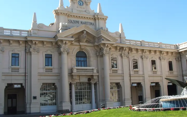 Facade of the Stazione Marittima at Ponte dei Mille, Genoa