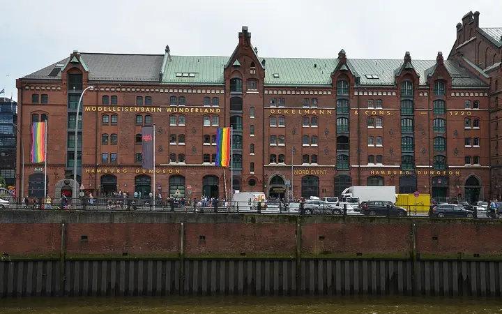 Exterior of the Speicherstadt warehouse on Kehrwieder that houses Miniatur Wunderland