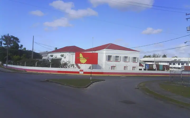 Mount Gay Rum Visitors Centre building on Spring Garden Highway