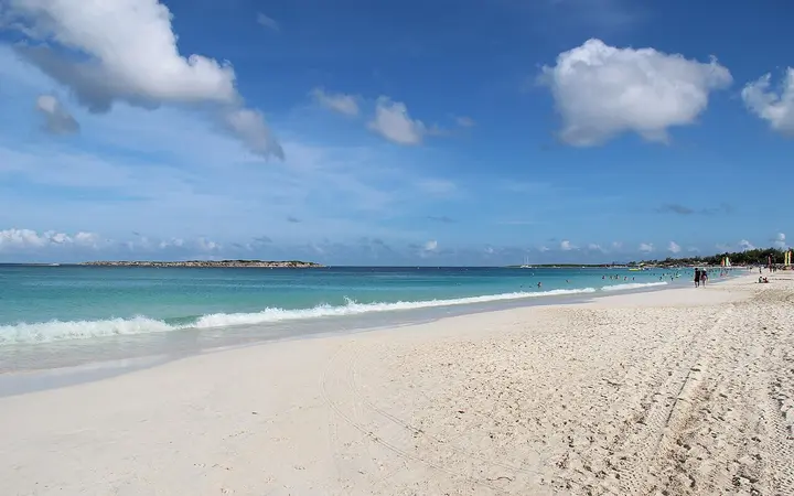 Orient Bay beach on the French side of Saint Martin