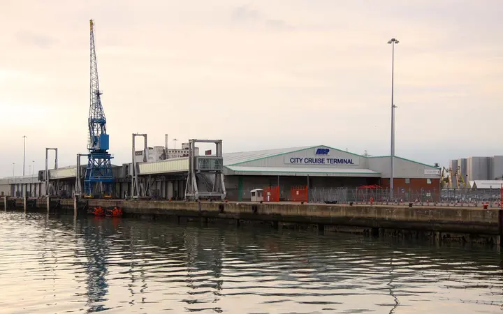 City Cruise Terminal building on the quay in Southampton's Western Docks