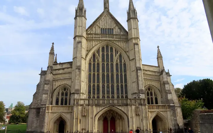The west front of Winchester Cathedral