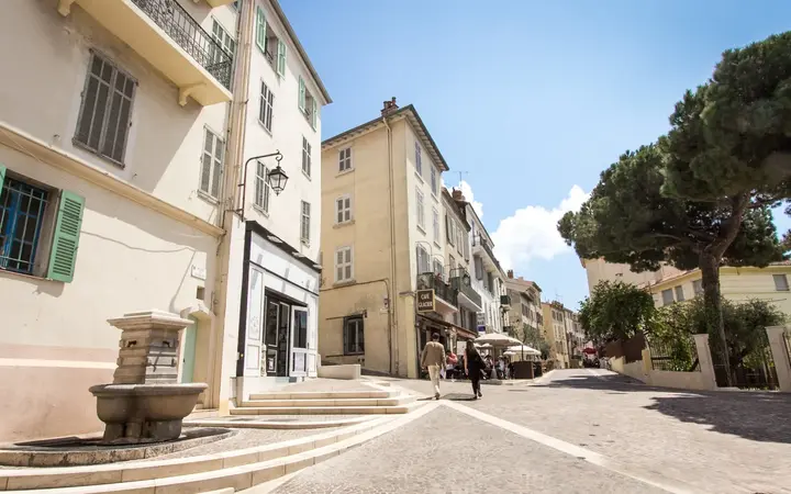 Old houses of Le Suquet on the hill above Cannes