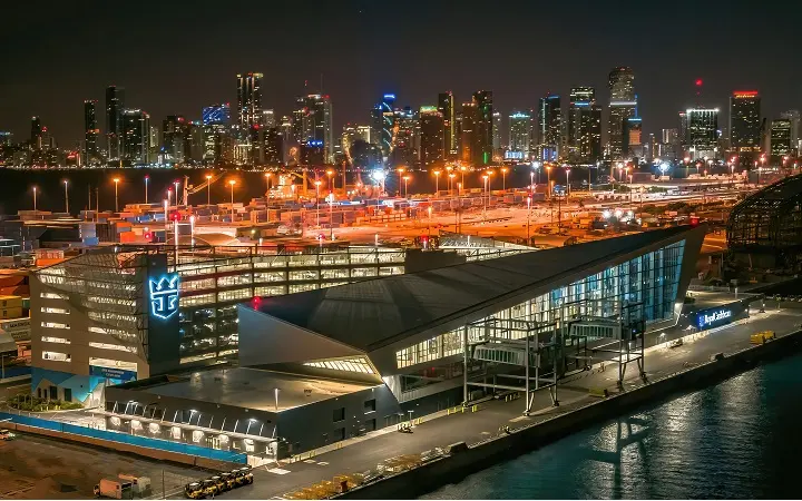 Royal Caribbean Cruise Terminal A (The Crown of Miami) at PortMiami